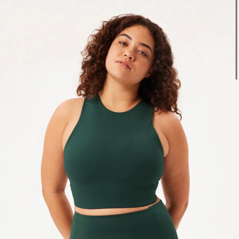Girlfriend Collective Dylan Bra in Moss - XXL